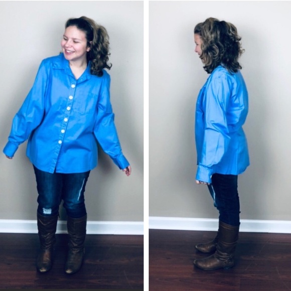 Boden Tops - Boden Blue casual cotton button-down blouse